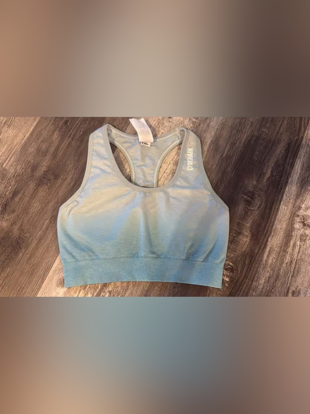 Gymshark Powder Blue Seamless Racerback Sports Bra